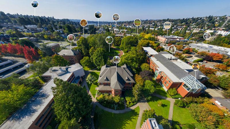 aerial view of campus